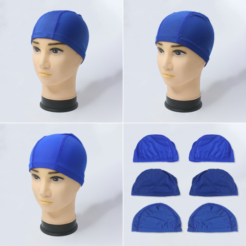 Sombreras de baño de tela para adultos unisex cómodas para proteger el cabello sombrero de tela color sólido sombrero de baño de embalaje independiente al por mayor