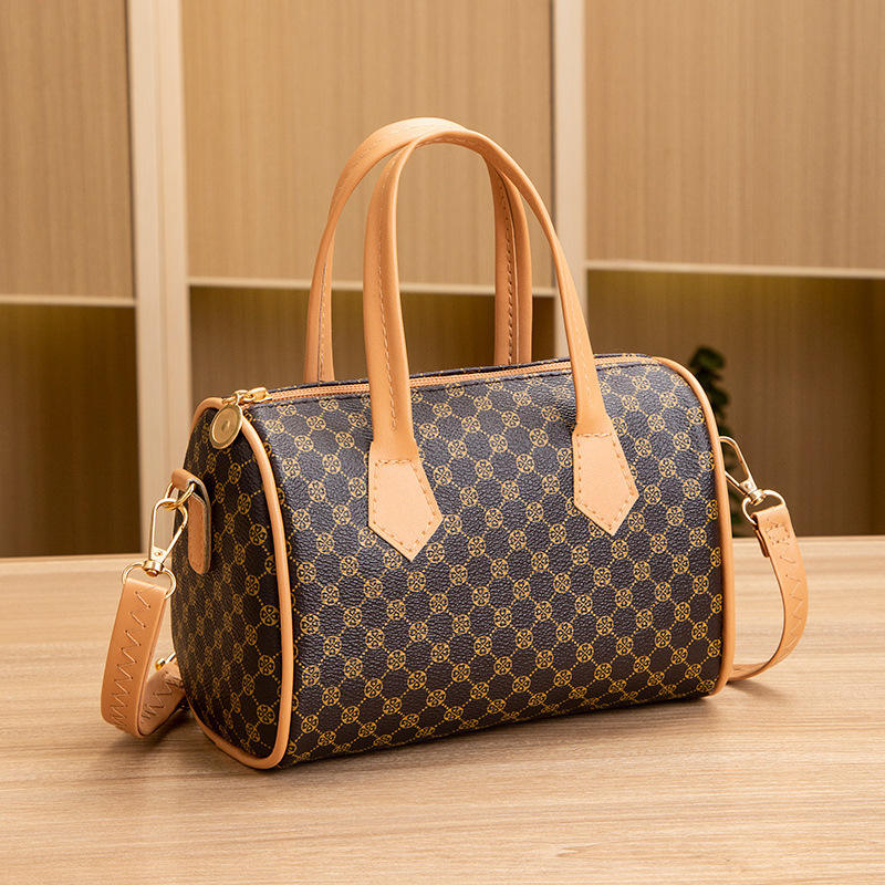Bolso de mujer 2023 nueva moda casual impresión bolso de mujer Boston bolso de almohada bolso bordado de diamante