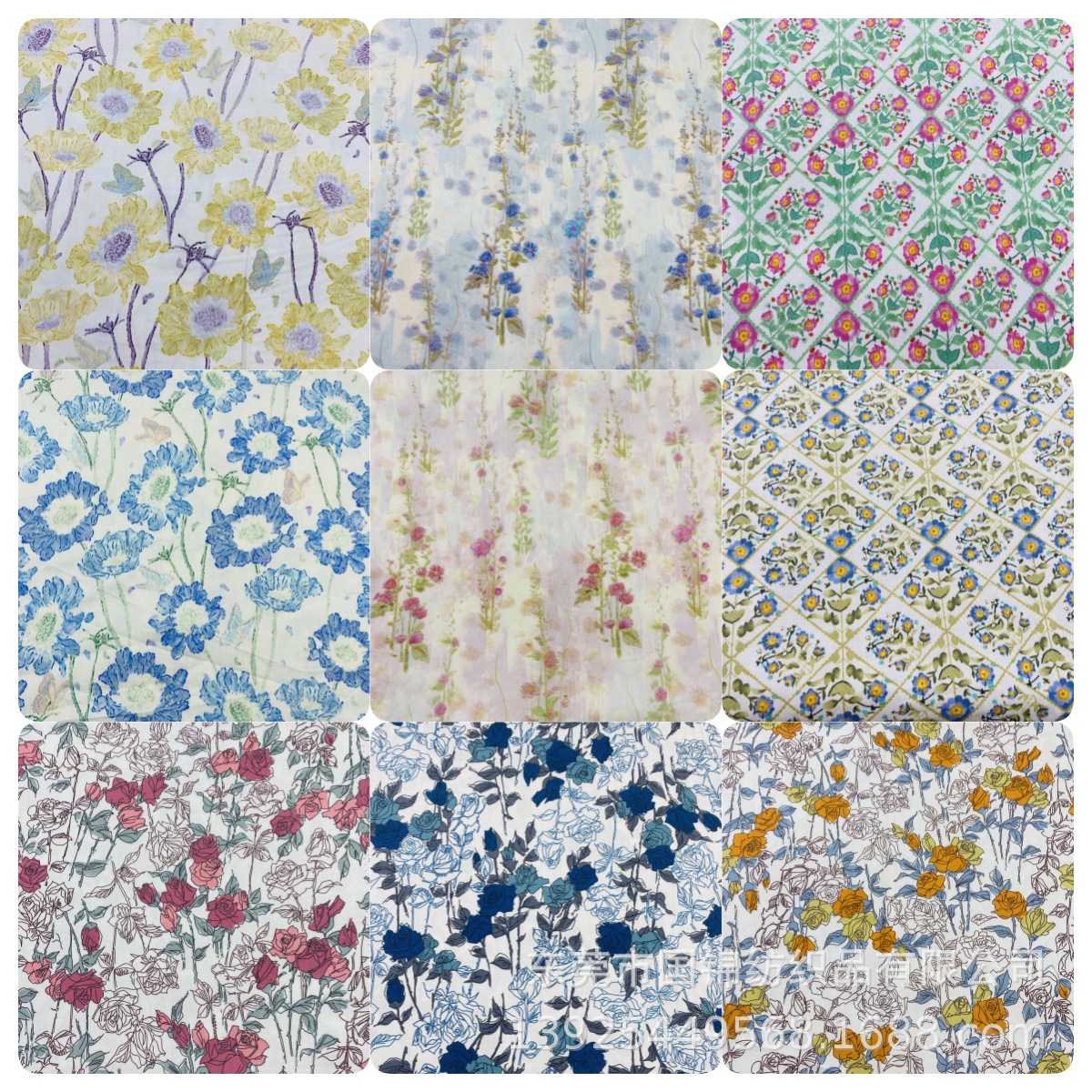 热销新款小清新印花布 全棉40府绸印玫瑰花 春夏童装连衣裙面料