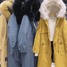 德玛纳秋冬季长款白鸭绒羽绒服外套韩版品牌女装批发一手直播货源