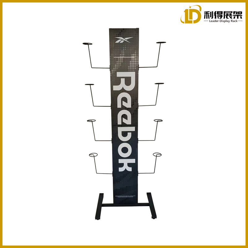 商超货架零售商店自行车摩托车电动车通用黑色金属头盔帽子展示架