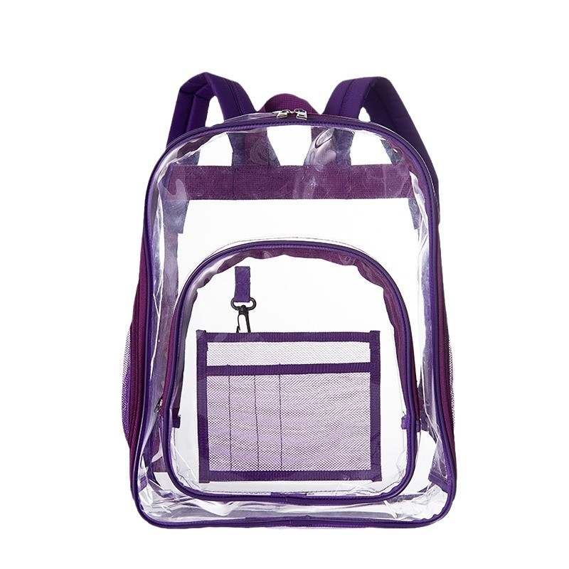 Mochila transparente impermeable de PVC para viajes, mochila escolar de gran capacidad para estudiantes, mochila infantil, venta al por mayor