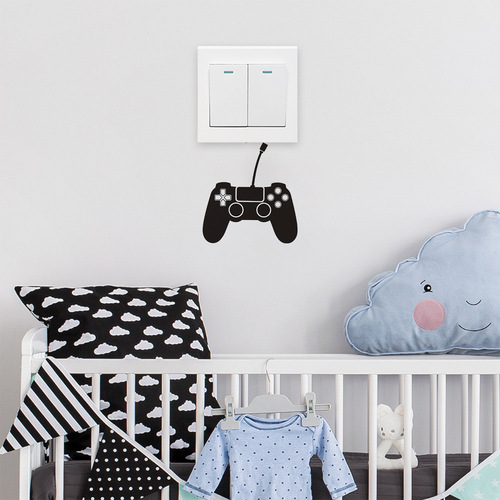 Easy Game Controller Wall Sticker Self-Adhesive Bedroom Living Room Switch Decor Switch Sticker