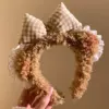 5586 blush bear headband-coffee color