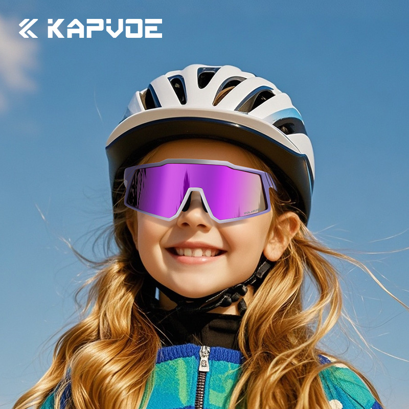 Gafas de Ciclismo Polarizadas para Niños de TR90, Polarizado, Protección UV, A prueba de viento, para Niños y Ciclismo image 4