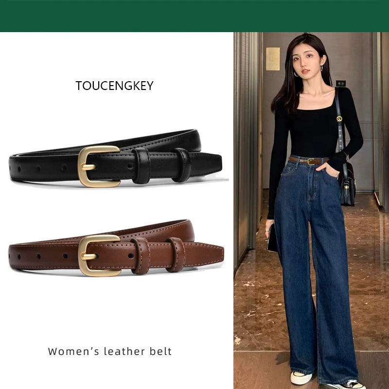 Cross-Border Popular Women's Belt with Pin Buckle, Simple and Versatile, Suitable for Jeans, Decorative Belt for Women's Sweaters and Suits