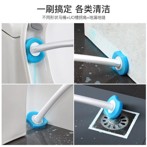 Disposable toilet brush wholesale set bathroom no dead ends long handle household toilet cleaning brush replacement head