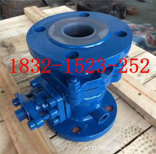 耐酸碱强腐蚀BQ41F46-16C铸钢WCB夹套保温衬氟球阀DN25 40 80 150