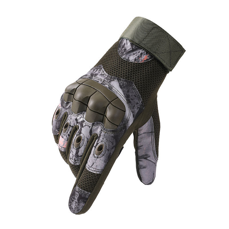 Guantes tácticos camuflado de dedo completo concha blanda motocicleta hombre montar guantes de protección de entrenamiento al aire libre