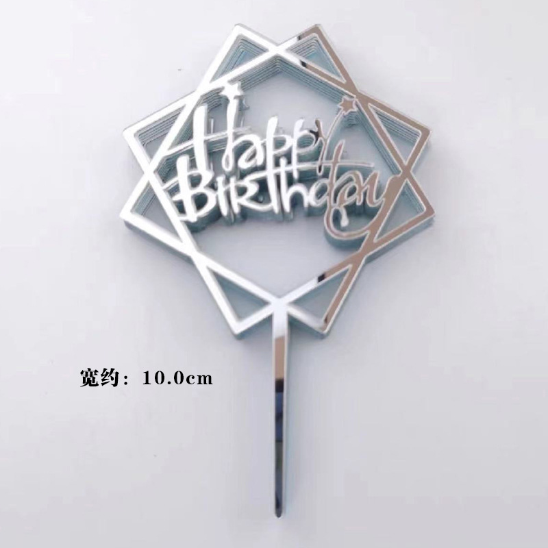 Copyright acrílico pastel decoración ins estilo creativo AMOR Feliz cumpleaños postre de mesa