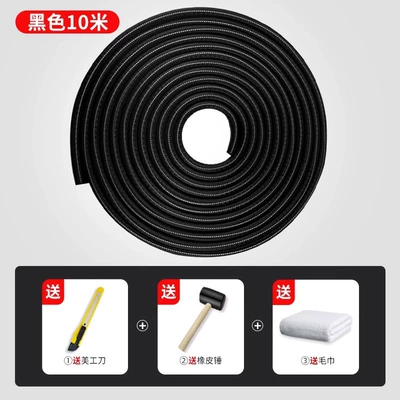 Car Door Anti-collision Strip Car Anti-scratch Qapı və bamper qoruyucu zolaqlar - black-10-m-4-door-full-package-leather-hammer-knife-towel