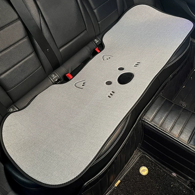 Piece, Skin-Friendly and Breathable Seat Cover, Seat cushion, seat cover - four-seasons-linen-style-west-highland-cute-puppy-gray-rear-seat-cushion-leaflet-no-specifications
