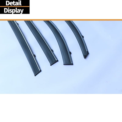 Suitable for Mazda CX-5 Rain shield - injection-molded-thickened-version-4pcs-mazda-cx-5mazda-cx-5-kf-2017-2022-black-translucent-with-silver-bright-strips-suitable-for-batch-cross-border