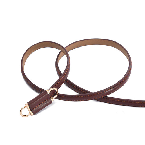 New Thin Belt Women's Dress Simple Gold Buckle Adjustable Thin Belt PU Belt Clothing Accessories Thin Style