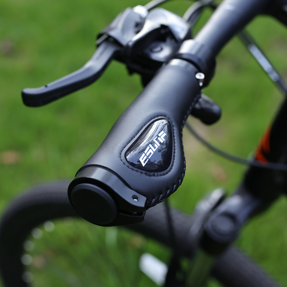 Manopole Per Manubrio Bici In Gomma Morbida Antiscivolo, Impugnature Con Morsetti In Alluminio, Per Mountain Bike E Bici Da Strada (22-23mm) - 2