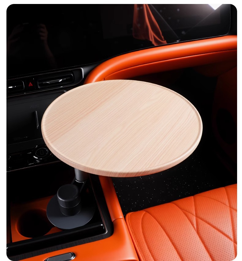 Suitable for Wengjie M9M8M7M5 Car-Mounted Floating Solid Wood Small Table, Multifunctional Tea Cup Table, Dining Table, Computer Table in the Car