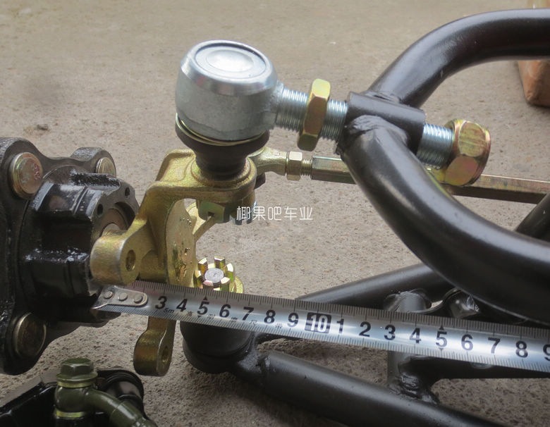 Modified four-wheel go-kart front axle accessories, electric vehicle and ATV steering wheel, brakes, shock absorbers, suspension system