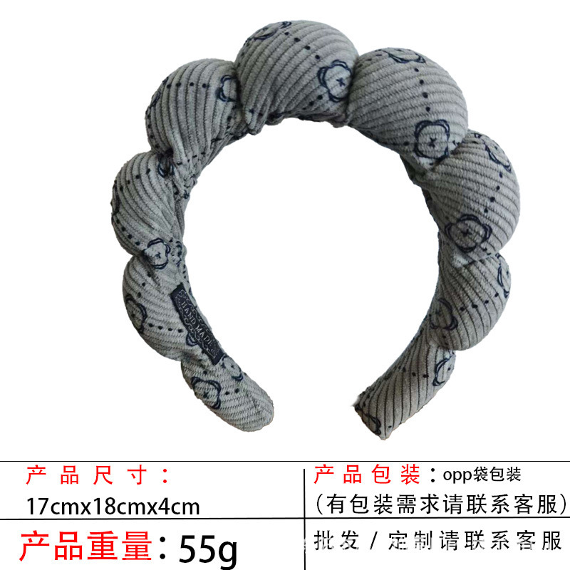 跨境海绵云朵发箍批发高颅顶高级感毛巾布麻花女士洗脸手腕带头箍|undefined