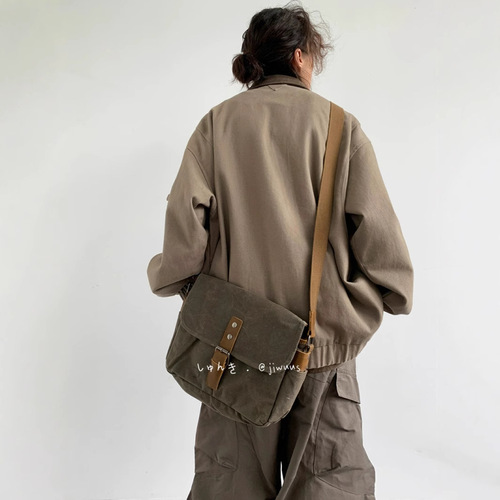 Spring and Autumn Style Casual Loose Unisex Universal Collar Workwear Flight Jacket Retro Multi-Pocket Wasteland Style Outerwear