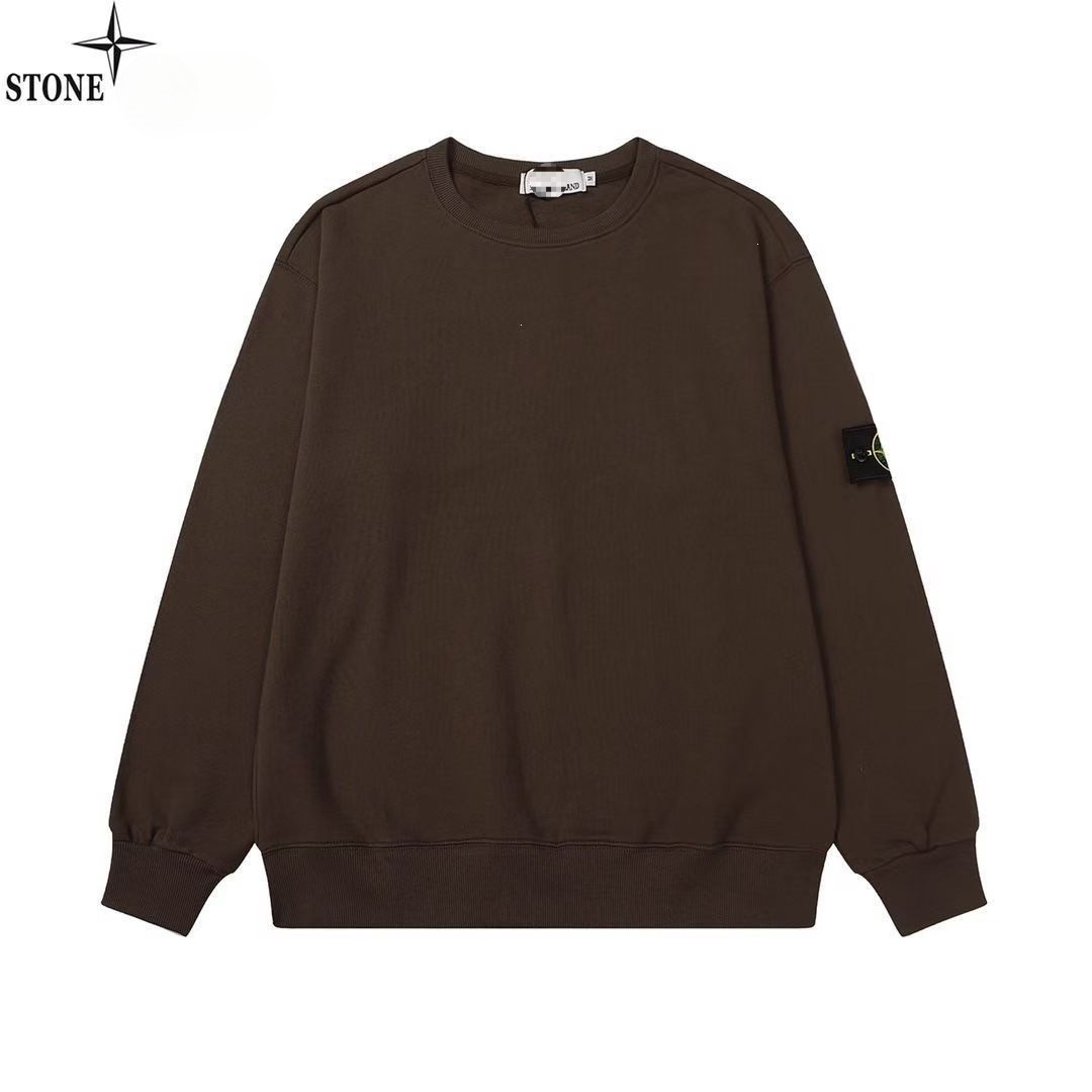 New autumn and winter cross-border hooded zip-up jacket STONE Compass Stone Badge long-sleeve island round-neck sweatshirt