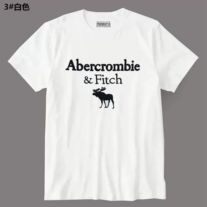 Тяжелый хлопковый футболка с коротким рукавом без границ Abercrombie Fitch летняя