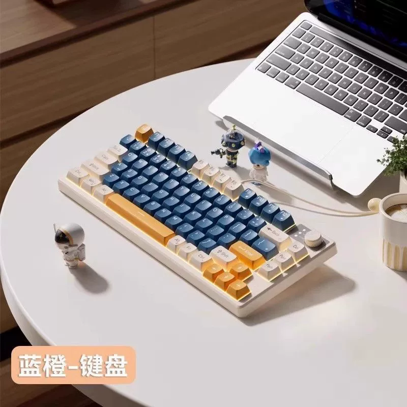 Механическая 75% игровая клавиатура, RGB-подсветка, мультимедийная ручка, тихие клавиши