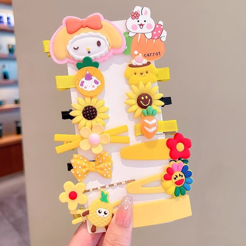 Cutie Kids Hairpin Set Coreano Baby Broken Hairpin Girl Back Brain Hairpin tocado de dibujos animados conejo frange clip