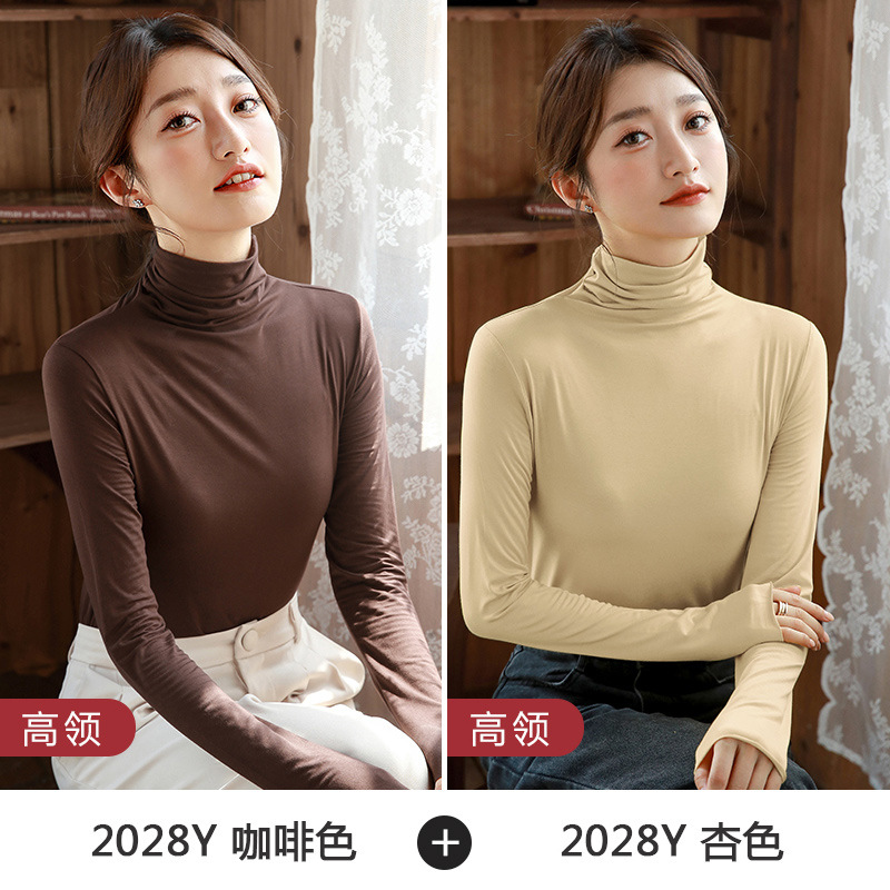 하이 칼라 브라운 + 하이 칼라 살구