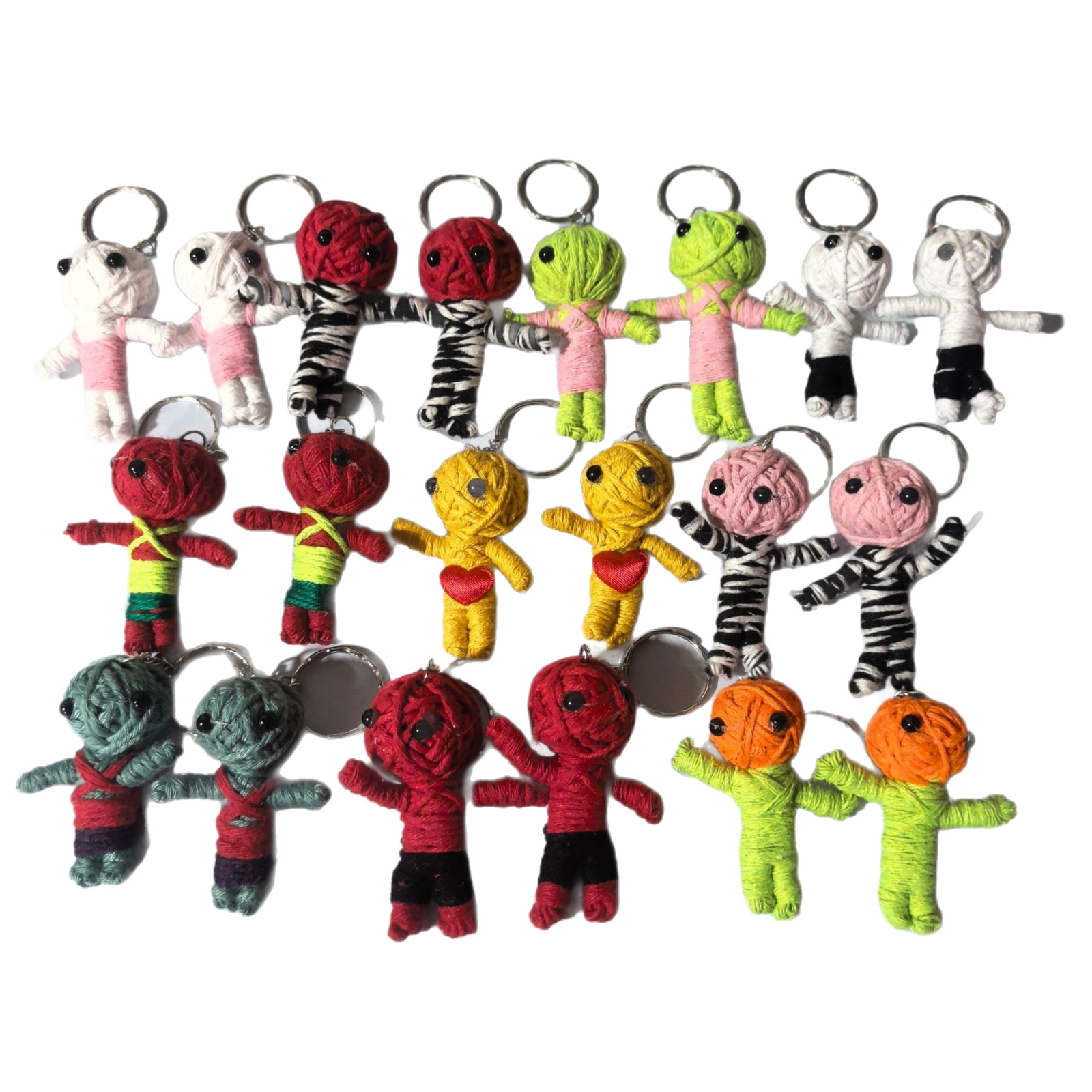 Muñeca vudú de Halloween Hilo de algodón tejido a mano Decoración de ambiente Regalo Lana Muñeca de momia vudú