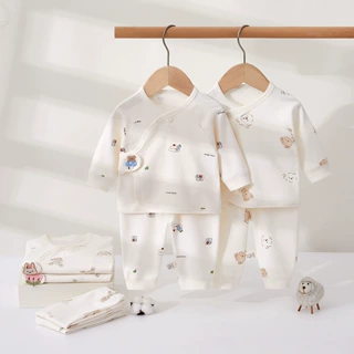 婴幼儿衣服秋装分体纯棉春秋和尚服新生婴儿秋季初生宝宝秋衣套装