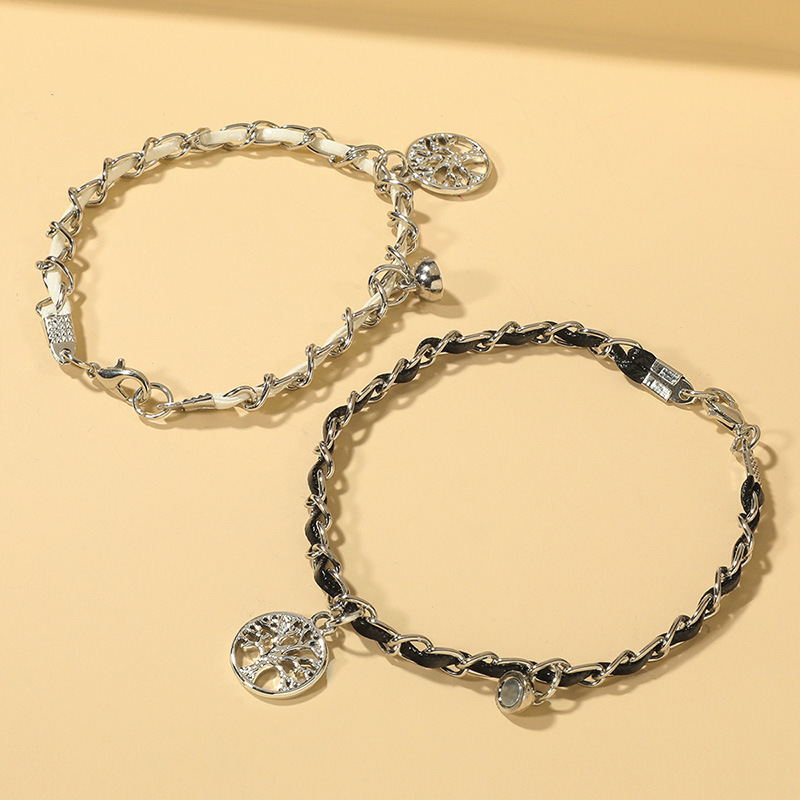 Simple Chaîne Magnétique Snap Chanceux Arbre Couple Bracelet display picture 6