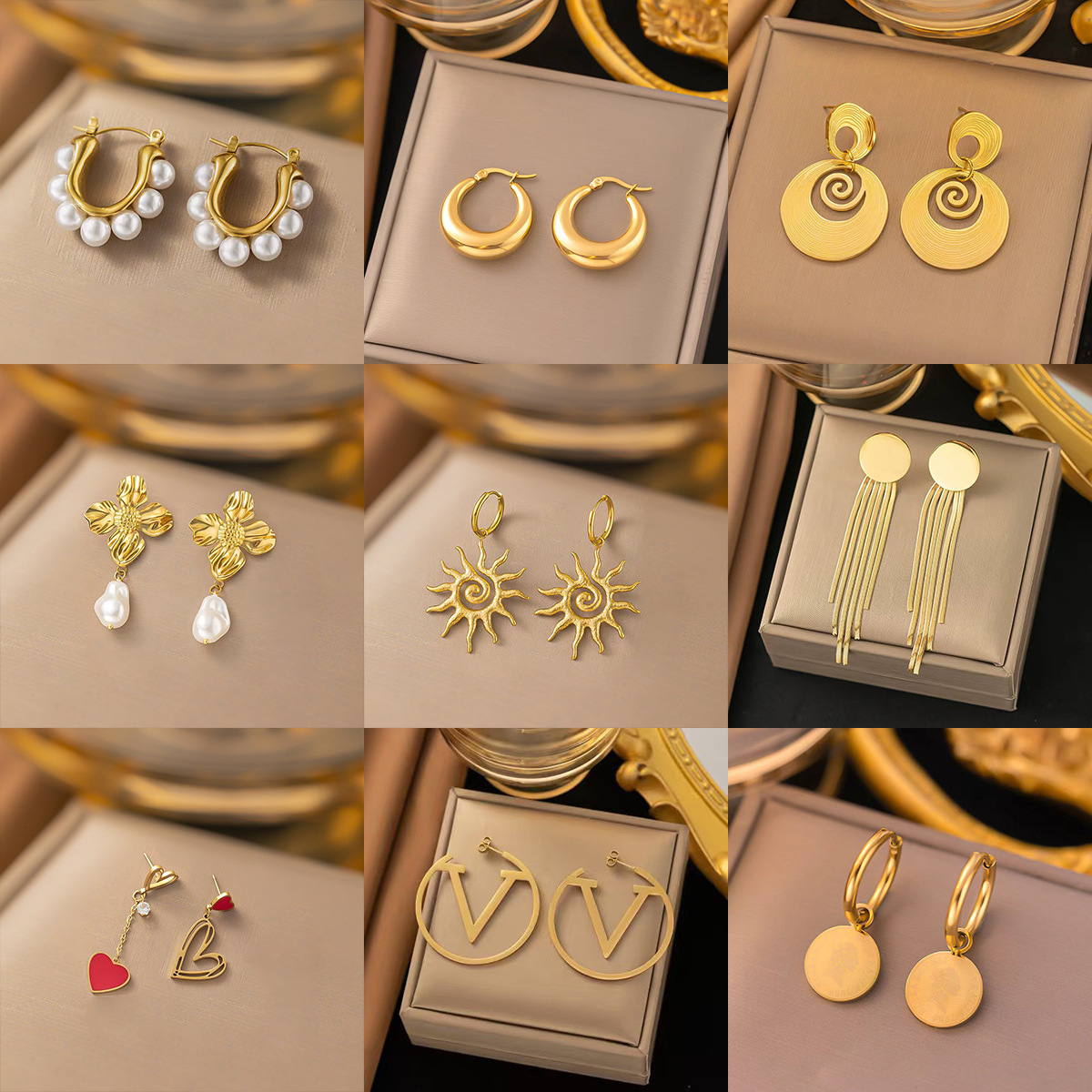 欧美ins冷淡风小众气质耳钉耳环不锈钢跨境珍珠耳环U型耳环高级感