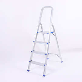 新款多功能家用室内防滑加固铝合金人字梯拆叠轻便四步梯厂家批发