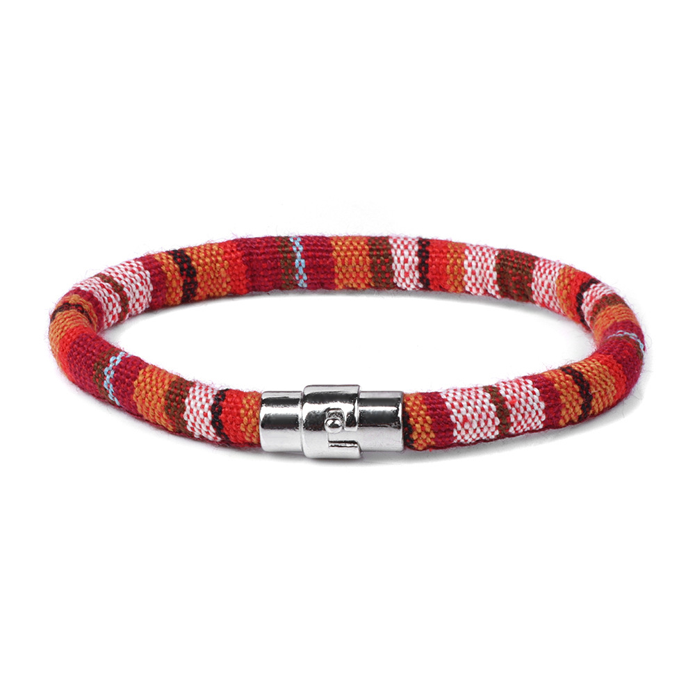 Daily Occasion Alloy, Cloth Material Bohemian Geometric Alloy Cloth Woven Chain String Bracelets Wholesale