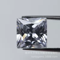 Производитель поставляет SQ квадрат белый цветной циркон голый камень Wuzhou драгоценный камень Cioxione CZ