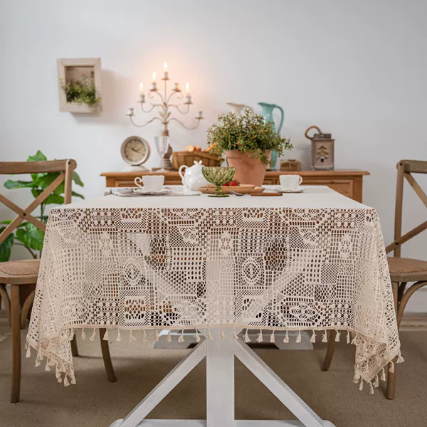 Stitching hook needle+rice broom tablecloth