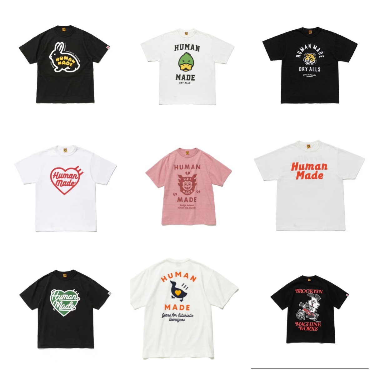Spot NIGO 일본 패션 브랜드 HUMAN 하이 퀄리티 슬럽 코튼 디지털 인쇄 짧은 소매 유니섹스 티셔츠