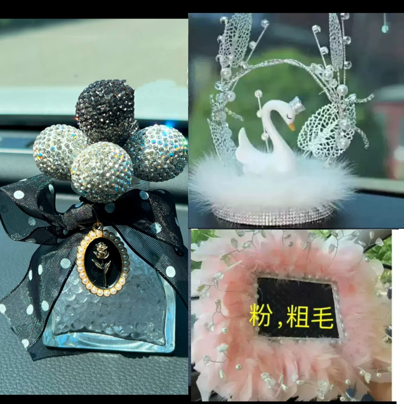 Adornos de coche con incrustaciones de diamantes Asiento de perfume de coche creativo Adornos de coche Suministros de coche Otras cerámicas Simple Beauty Night Si
