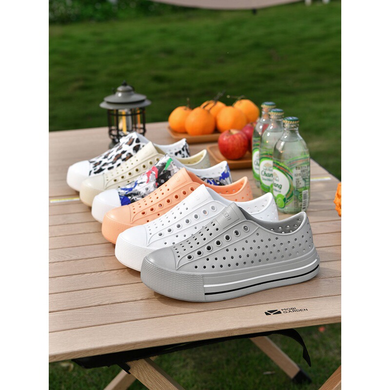 Women's thick-soled outdoor height-increasing water-resistant lightweight non-slip beach shoes, summer thickened hollow sandals, rain shoes for men Women's thick-soled outdoor height-increasing water-resistant lightweight non-slip beach shoes, summer thickened hollow sandals, rain shoes for men