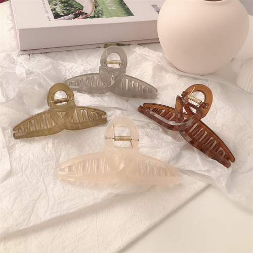 Acrylic Hair Clip for Women, Rear Brain Twist Hairpin, Large Size, Summer Style Shark Hair Clip, Decorative Head Accessory, Simple Hairpin