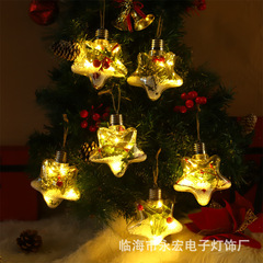 Led透明五芒星ライトストリングクリスマス発光クリスマスツリー五芒星ペンダントクリエイティブ透明petクリスマスライトストリング