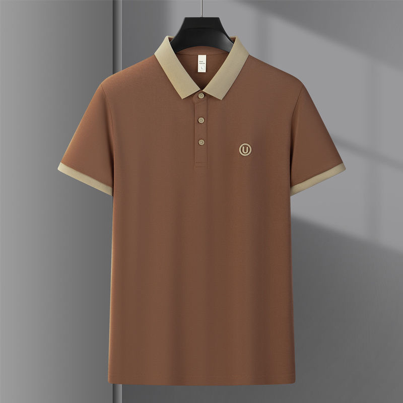 Polo de mangas cortas con solapa, camiseta de verano de moda para hombres, camiseta coreana de tendencia delgada 2026 nueva camiseta versátil