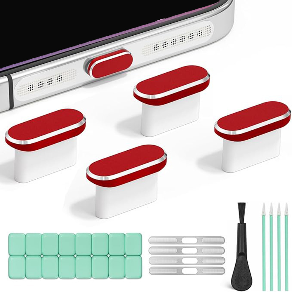 Telefon-Staubschutzgitter USB-C Staubschutzstöpsel für iPhone 15/16/17 Staubschutz-Reinigungsset