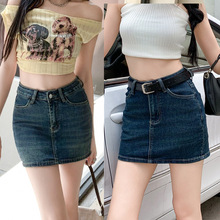 性感辣妹紧身牛仔超短裙女夏季显瘦包臀半身裙弹力小个子裙 子