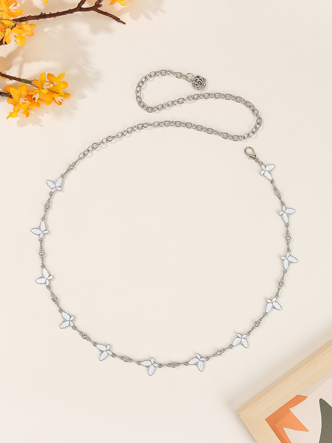 60g Weight Waist Chain Classification 1 Piece Quantity Basic Occasion Iron Material Butterfly Pattern Women's Gender Plating Design Sweet Style Sweet Butterfly Iron Plating Women's Chain Belts 2