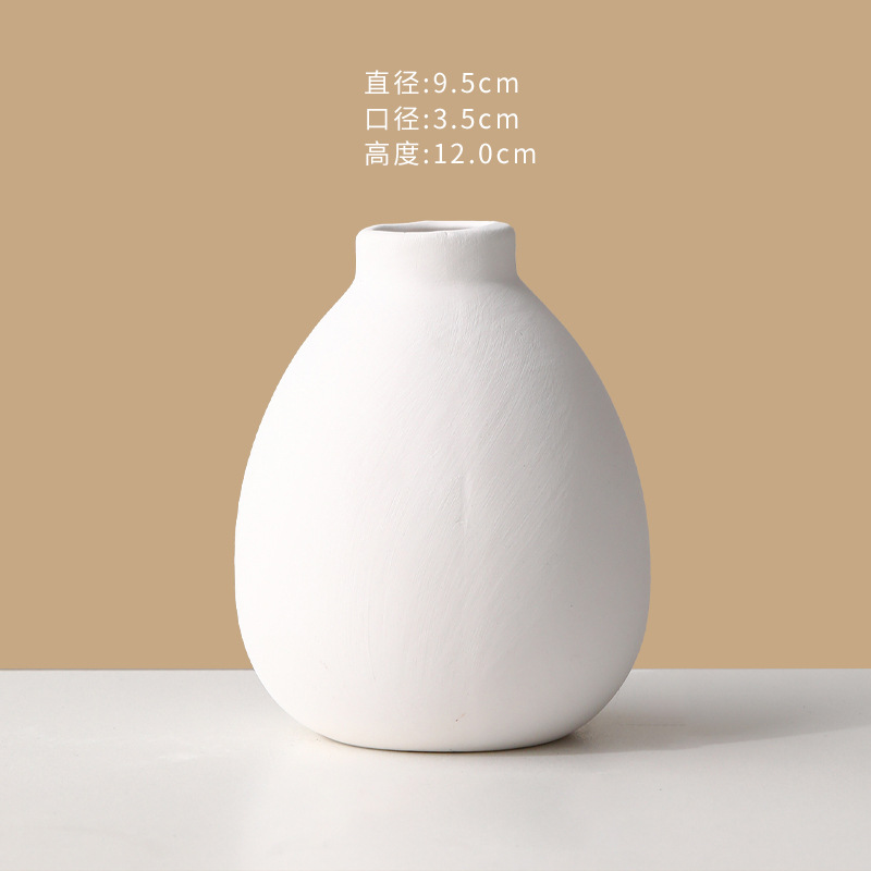 Jarrón de cerámica en blanco simple bricolaje blanco embrión bajo vidriado pintura de color sin yeso pintura de la mano de los niños de cerámica en blanco liso envío gratuito