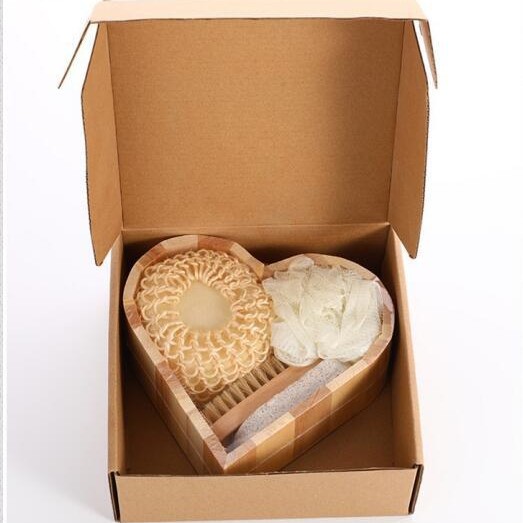 Suministro directo de fábrica en forma de corazón barril caja de regalo de baño suministros de baño regalos de negocios de vacaciones regalo traje de baño