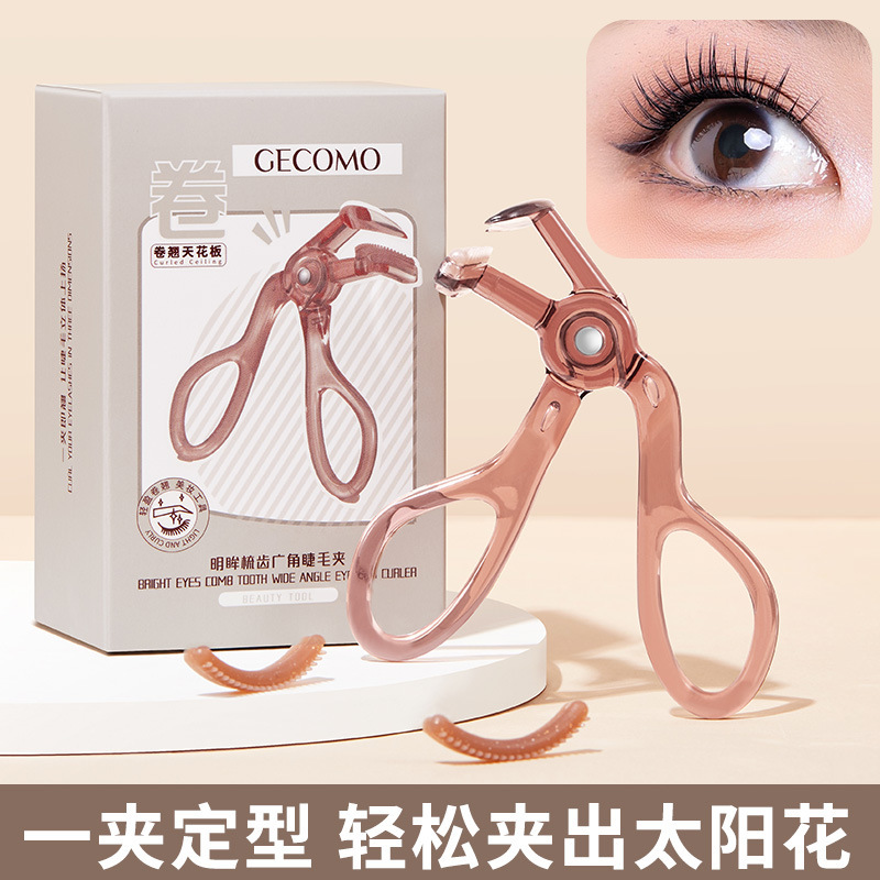 GECOMO 明るい目コーム広角まつげカーラー交換用粘着ストリップ付き長持ちスタイリングポータブルまつげカーリング|undefined