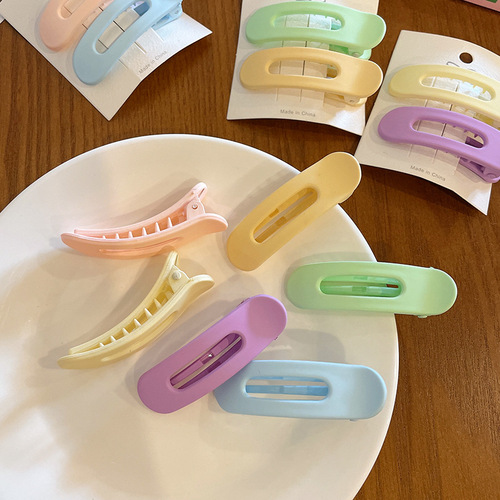 Hair clips for children, back of the head, small hair clips, Korean minimalist hair accessories, one-piece clips, colorful, teenage girls, fashionable side clips