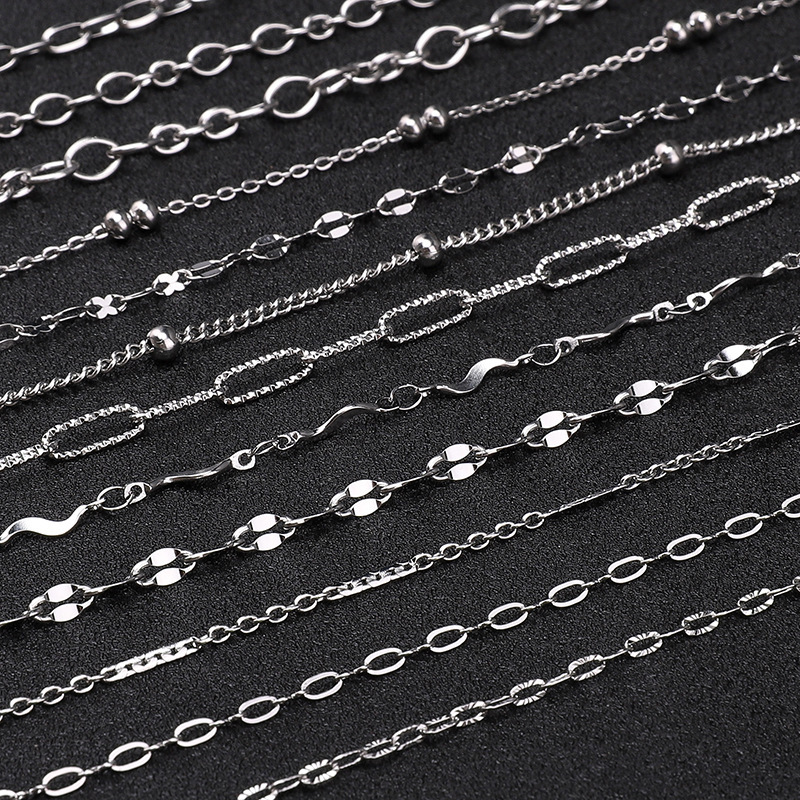 Semi-finished Stainless Steel Chain Sunflower Chain Extension Chain Necklace DIY Clothing Jewelry Chain Accessories Material